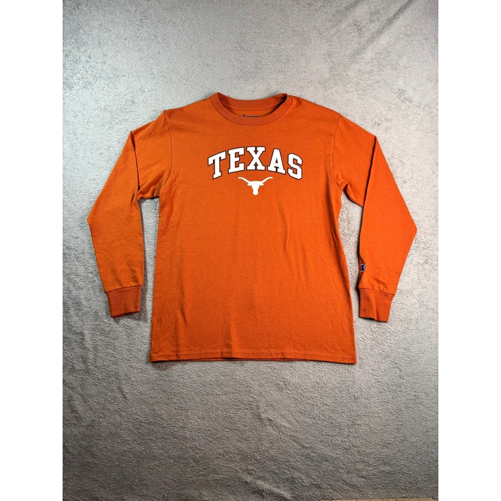 Champion Texas Longhorns Kids Burnt Orange Long Sleeve T-Shirt Size M 7-8